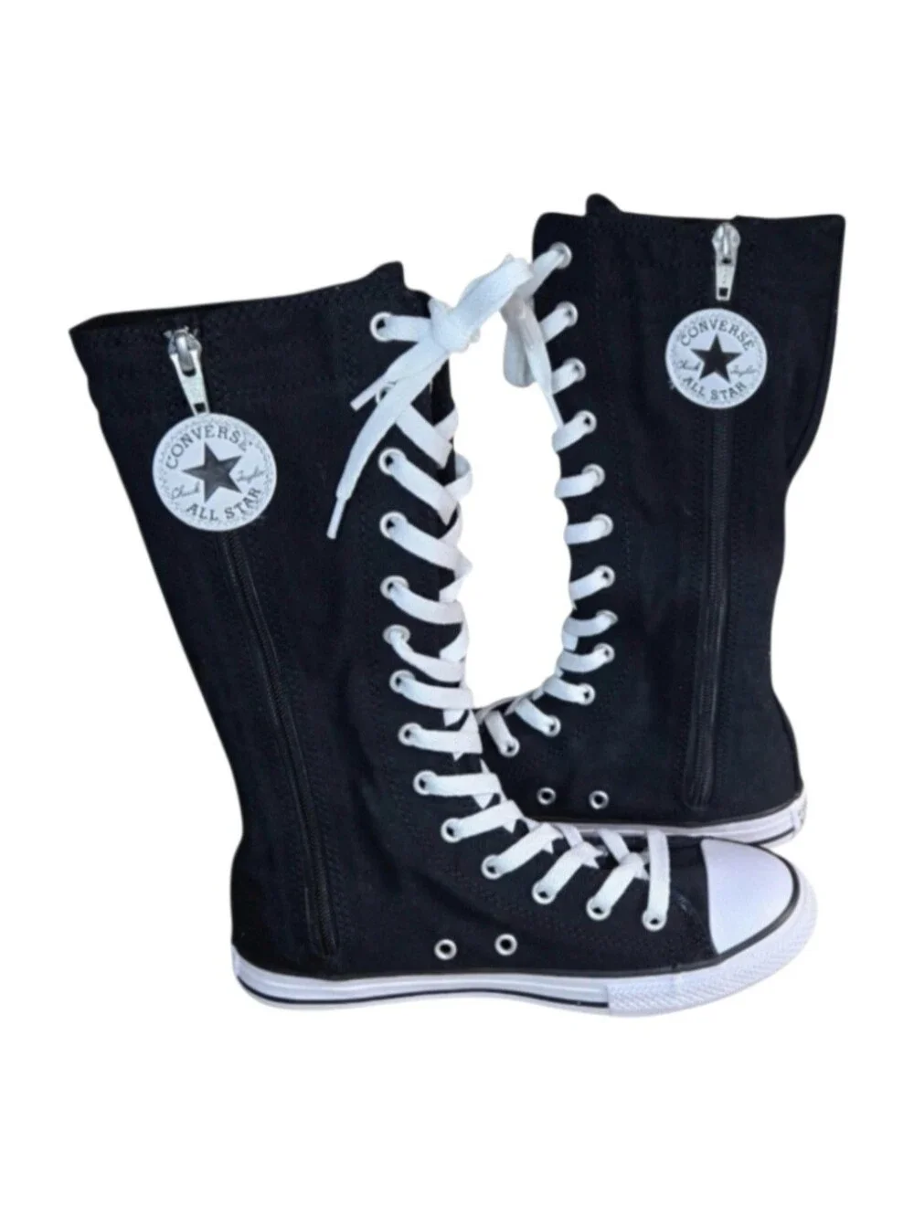 Converse Chuck Taylor All Star XX-Hi Sneaker in Black, White, Size 2 Kids New!!